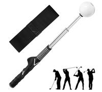 LuxSuki Golf Swing Trainer Right Handed - Retractable Golf Swing Training Aid with Arm Band for Posture Correction, Grip & Tempo Trainer for Strength, Rhythm, Indoor & Outdoor Practice