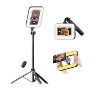 LUXSURE 3-in-1 Magnetic Selfie Light with Tripod for iPhone, 15W Handheld Fill Light, Dimmable 2500K-9000K LED Video Light with Bluetooth Remote for Vlog, Food & TikTok