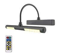 LUXSWAY Wireless Painting Light with Rotatable Light Head for Wall Art, Pictures,Painting,Artworking Display, Remote Control, Dimmable and Timer Off,Battery Operated-Black