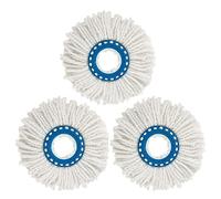 LUXTE 3PCS Spin Mop Replacement Head - 360° Spin Magic Mop Head, Mop Head Replacement Mop Head for Standard Rotating Universal Spin Mop for Home Office Commercial Use (Blue, 3PCS) (HUU-87)