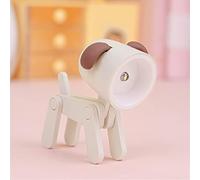 LUXTE Cute Kids LED Night Light - Mini LED Desk Lamp Cute Small Adjustable Phone Holder, Dog/Deer/Dinosaur Shaped Night Light, Room Decoration Animal Toddler Night Light (Dog, Beige)