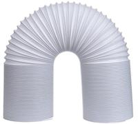 LUXTE Universal Air Conditioner Exhaust Hose, 5.9" Diameter, PVC+Aluminum Foil, 3M Length, White, Anti-clockwise Thread, Portable AC Ventilation Hose, 1 Pack