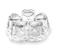 Luxtea Crystal Teapot Warmer Heating Base Glass Teapot Warmer Heart Shape Heat Resistant Transparent Borosilicate Glass