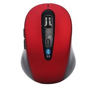 Luxtech Wireless Bluetooth Mouse 3.0 Portable 1600DPI Optical Mouse with Very Soft and Quiet Key for Tablets and Computers Color Black-Red-Blue
