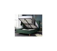 Birlea Velvet Fabric Ottoman Bed Frame Storage Loxley in Green | Size: Double Birlea Green Double
