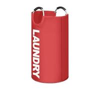 Luxtrous 90L Large Laundry Basket, Collapsible Laundry Bags, Foldable Washing Bin, Laundry Bag with Padded Handles, Large Laundry Basket For Home, Dorm, Bathroom, Collapsible Laundry Hamper (Red)