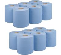 Luxtrous Centrefeed Blue Paper Rolls, 2-Ply Embossed Paper Tissue Roll, Super Absorbent & Strong Paper Towel Tissue Roll for Home, Office, Kitchen,Bathroom, Garage,Multi-Purpose Use(Blue, Pack of 12)