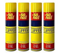 Luxtrous Genuine Clipper Gas, Suitable for Universal Canisters, Lighters, Torches and Camping Stoves, 300ml (Pack of 4)