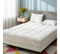 Luxtrous Mattress Topper Double Bed, Extra Thick 10cm Microfiber Topper, Ultra Soft and Breathable Soft Quilted Bed Tppers With Strong Elastic Straps, Premium Comfort & Supports Restful Sleep