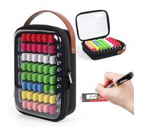 Luxtude Clear Flash Drive Case with Labels, Hard USB Case Organizer, USB Storage Box Holds 58 Drives & 8 SD Cards, Thumb Storage Holder, Flash Drives Holder for Samsung & Sandisk & Memory Stick