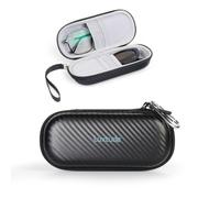 Luxtude Double Glasses Case Hard Shell, Double Eyeglass Case Dual Sunglasses Cases, Travel Sunglasses Organizer for Women Men, Black, S