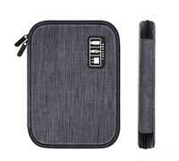 Luxtude Electronics Travel Organiser, Compact Cable Organiser Bag, Portable Cable Tidy Bag, Travel Cable Case Tech Organiser Pouch for Electronic Accessories, USB, SD, Charger, Drive