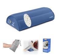 Luxtude Inflatable Bolster Pillow for Legs, Half Moon Pillow Under Knee Pillow for Back Sleeping, Leg Pillows for Side Sleeping, Leg Elevation Pillows for Knee Support, Lumbar, Ankle or Foot