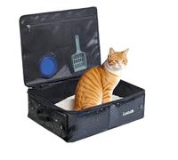 Luxtude Travel Litter Box for Cats in Car, Portable Litter Box for Cats, Travel Cat Litters Case withLid, Foldable Car Litters Cases, Emergency Collapsible Boxes, No Smell and Easy Clean, No Leakage