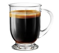 LUXU 24 OZ Glass Coffee Mugs (1 PACK), Large Clear Mugs With Handles for Hot and Cold Beverages, Durable for Tea, Cappuccino, Latte, Juice, Milk, Hot Chocolate, Beer