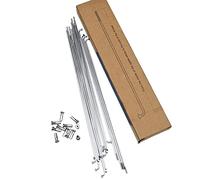 LUXU 36Pcs 14G J Bend Bicycle Steel Spokes,Cycle Spokes with Brass Nipples,Mountain Bike Steel Spokes,for MTB Wheel Spokes,Ebike,Downhill,Trekking,City Bikes-Replacement/Repair Spokes-(166mm-Silver)