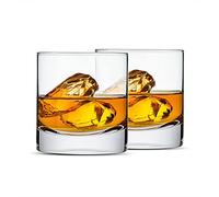 LUXU Crystal Whiskey Glasses, 13oz Heavy Base Old Fashioned Rocks Glasses - Lowball Bar Glasses for Bourbon, Scotch Whiskey, Cocktails, Cognac - Large Cocktail Tumblers Set of 2