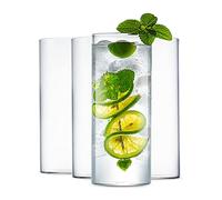 LUXU Drinking Glasses 12 oz, Thin Highball Glasses Set of 4,Elegant Bar Glassware for Water, Juice, Beer, Drinks, and Cocktails and Mixed Drinks,Lead-Free Pint Glasses,Glass Drink Tumblers