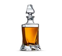 LUXU Whiskey Decanter,25 OZ Twisted Whiskey Decanter for Liquor Scotch Bourbon Vodka Brandy or Wine
