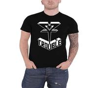 LuxUnatcc Trouble T Shirt Band Logo Doom Metal New Mens Size S Black