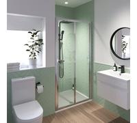 Luxura Bifold Shower Door 1000mm with 1000 x 700mm Tray - 6mm
