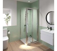 Luxura Bifold Shower Enclosure 760 x 760mm with Non Slip Tray and Waste - 6mm