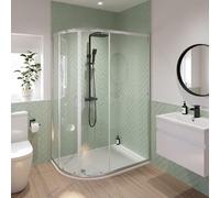 Luxura Offset Quadrant Shower Enclosure 1000 x 800mm (Left Hand) - 6mm