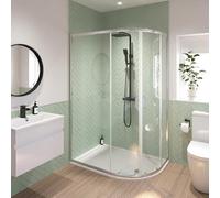 Luxura Offset Quadrant Shower Enclosure 1000 x 800mm (Right Hand) - 6mm