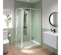 Luxura Offset Quadrant Shower Enclosure 1200 x 800mm with Non Slip Tray (Left Hand) - 6mm