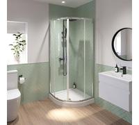 Luxura Quadrant Shower Enclosure 800 x 800mm with Raised Non Slip Tray and Waste - 6mm
