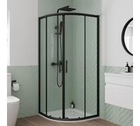 Luxura Quadrant Shower Enclosure 900mm - 6mm Black