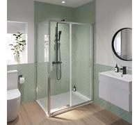 Luxura Sliding Shower Enclosure 1400 x 800mm with Tray - 6mm