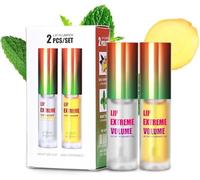 Luxurabalm Lip Plumper,Extreme Volume Lip Plumping, Natural Lip Care & Enhancer Set,Dual Formula Plumping Lip Gloss with Ginger & Mint,Volumizing and Moisturizing Lip Balm for All Skin Types (1 Set)