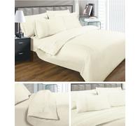 Luxurious 330 Thread Count Embroidered Duvet Cover Sweet Dreams Cream Double
