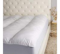 Luxurious 4" Extra Deep Silky Feels Like Down Anti-Allergenic MICROFIBRE Mattress Topper Enhancer (MADE IN THE UK) 4ft Small Double