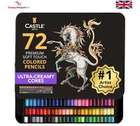 Luxurious 72-Count Coloured Pencils | Erasable, Soft Core, Organized in Tin