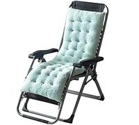 Luxurious Artificial Lamb Wool Lounger Cushion for Chaise Lounge & Rocking Chair Thick Pearl Cotton Filling Soft & Comfortable Light Green 51in (No Chair)