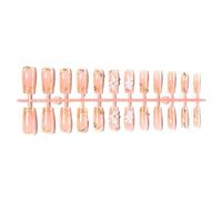 Luxurious Beaded Gradient False Nails Gentle ABS Quick Apply for Celebrations Elegant Floral Beads on Nails