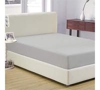 LUXURIOUS BEDDING -13" Deep Pocket 1 PC Fitted Sheet UK King Size 800 Thread Count New Egyptian Cotton Silver Grey Solid
