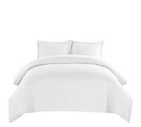 LUXURIOUS BEDDING Hotel 3pc Duvet Cover Set-1000 Thread Count Egyptian Cotton, Elegant Breathable and Durable, Premium Bedding Collection-White,Emperor(114x94in.)