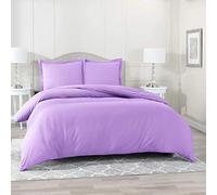 LUXURIOUS BEDDING Hotel 3pc Duvet Cover Set-1000 Thread Count Egyptian Cotton, Elegant Breathable and Durable, Premium Bedding Collection-Lilac Solid,Double(80x80in.)