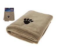 Luxurious Beige Microfibre Super Absorbent Pet Towel - 110cm x 71cm (1 Pc.) - Premium Quality Microfiber - Ideal for All Breeds