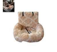 Luxurious Car Bed Travel Safety Kit, Soft Comfort Durable Dog Beds Seat for Cars, Super Soft Cuddle Nest with Washable Cover & Non-Slip Bottom, Cozy Bed for Small Dogs & Cats for Cars (C,S: 23.6in)