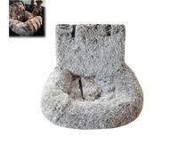 Luxurious Car Bed Travel Safety Kit, Soft Comfort Durable Dog Beds Seat for Cars, Super Soft Cuddle Nest with Washable Cover & Non-Slip Bottom, Cozy Bed for Small Dogs & Cats for Cars (D,M: 27.5in)