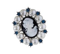 Luxurious Courtly Pearl Brooch Alloy Chest Pin Secure Clasp Design Badge Jewelry for Wedding Accessories Elegant Vintage Brooch Jewelry