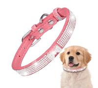 LUXURIOUS & COZY - This rhinestone dog collar features excellent microfiber which is soft to the skin without causing irritation.The breathable material is for all seasons.A