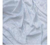 Luxurious Crushed Velvet Fabric, White, 3m x 1.5m Cut Length, Perfect for Tablecloths and Craft Fairs