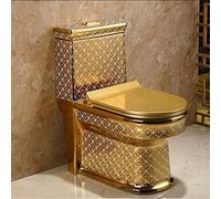 Luxurious d Ceramic Toilet - Household Quiet Dual Flush, Elongated Seat, European Style, Flush Options: A, E, D