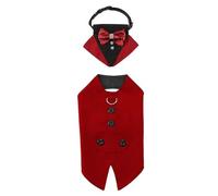 Luxurious Dog Tuxedo Suit Regulable Waist With Detachable Butterfly Tie Collar For Weddings And Birthdays Pet Celebration Outfit