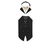 Luxurious Dog Tuxedo Suit Regulable Waist With Detachable Butterfly Tie Collar For Weddings And Birthdays Pet Celebration Outfit